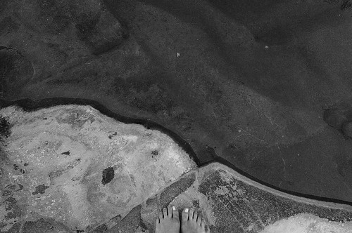 my feet and a swimming hole