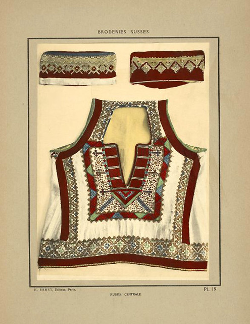 005-Gorros y blusa sin mangas bordados-Rusia central-Broderies russes tartares armeniennes 1925