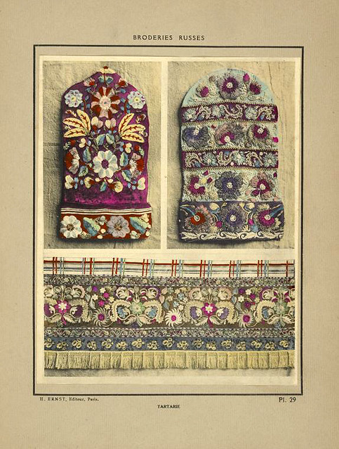 007-Manoplas y tela bordadas-Tartaria-Broderies russes tartares armeniennes 1925