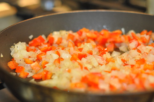 onions &amp; red pepper