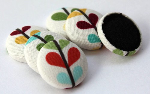 Bloom and Grow Fabric Covered Button Magnets