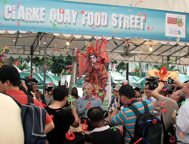 The Singapore Food Festival kicked off with Chinese opera, lion dances and confetti!