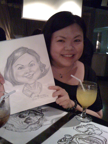 caricature live sketching for RBS 14 July 2010 - 5