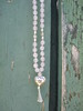 Rose quartz & Thai silver heart
