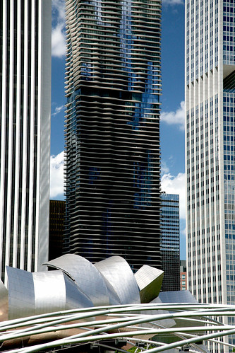 Chicago (ILL) Downtown, Lakeshore East : " Aqua " Jeanne Gang 2009