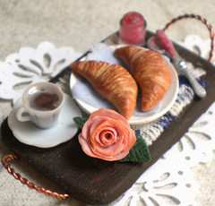 Morning Tray with Croissants