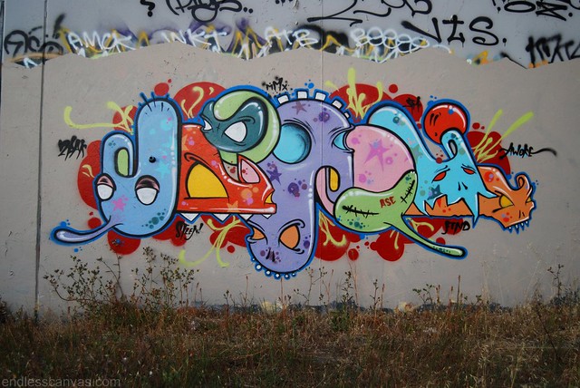 MASKA Graffiti Piece East Bay California. 