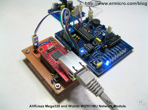 Integrating Wiznet W5100, WIZ811MJ network module with Atmel AVR Microcontroller