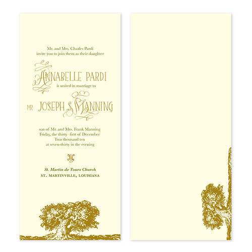 Oak Tree Wedding Invitations All designs 2010 Dingbat Press