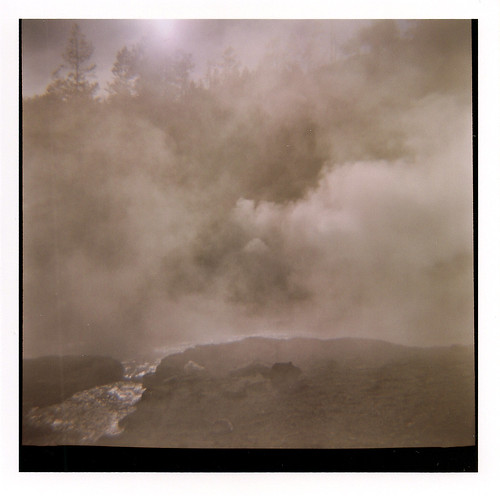 Diana camera - 120 film - Yellowstone steam