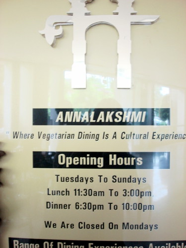 Annalakshmi Brickfields - opening hours