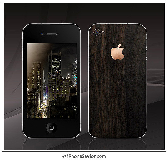 iPhone 4 African Blackwood & 18-Karat Gold