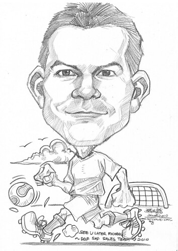 Caricature for DHL - soccer player