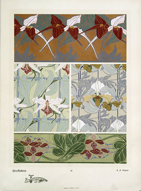 005-Orquideas-Les fleurs et leurs applications decoratives 1902- Eugene Alain Seguy