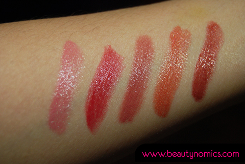 Here are swatches of some Avon