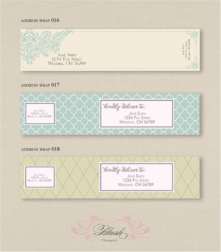 wrap around address labels printable stationery for the DIY bride