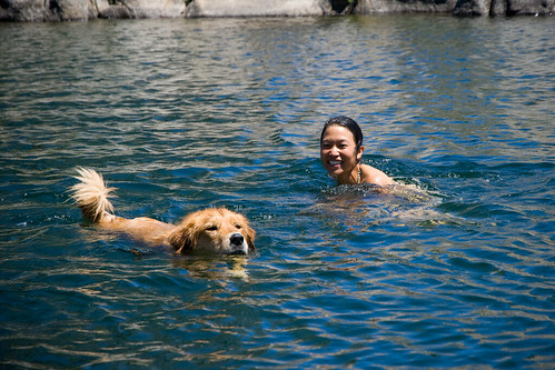 swimming with lucy!