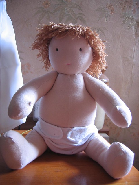 Waldorf Doll - with hair and nappy