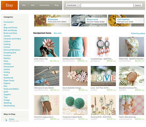 Front page ETSY