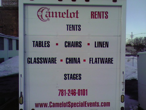 Camelot Truck Sign (Back Door)