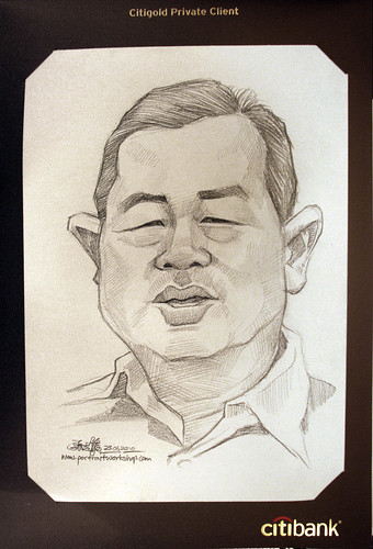 Portrait & caricature live sketching for Citigold Private Client 23 June 2010 - 8