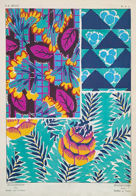 032-Suggestions pour étoffes et tapis 60 motifs en couleur 1927- Eugene Alain Seguy