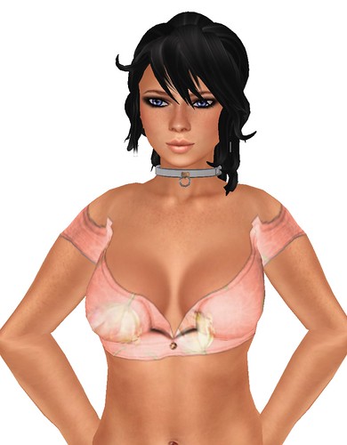 Prim and Pixel bare Shoulder Blouses Peach midriff July 4 2010