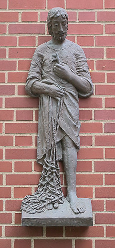 Saint Peter Roman Catholic Church, in Kirkwood, Missouri, USA - sculpture of Saint Peter