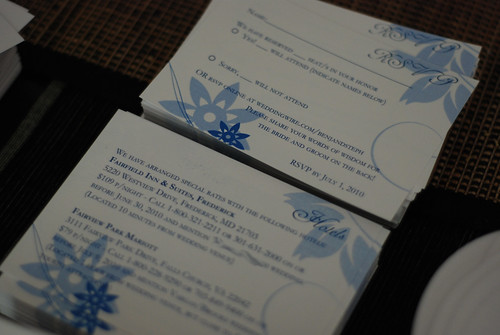 Blue and White Wedding Invitations by aus chick