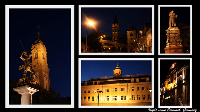 Eisenach, Germany Night Scene
