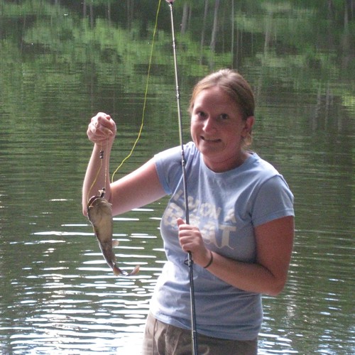 Sometimes Tammi catches catfish.