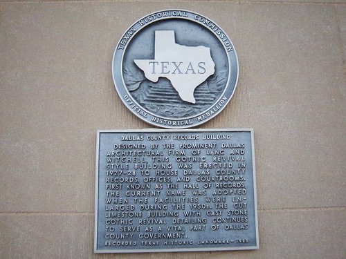 Dallas County Records Building, Dallas, Texas Historical Marker by fables98