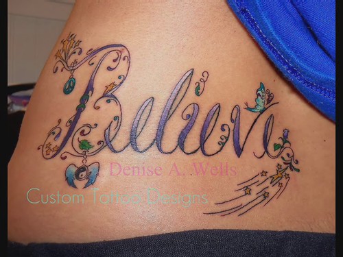 Girly Tattoos Denise A Wells Believe Love Love Lace Dreamcatcher 