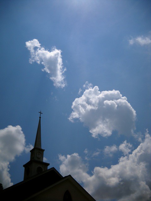 steeple against the sky