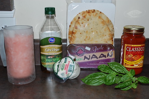 Garlic + Basil Naan Pizza