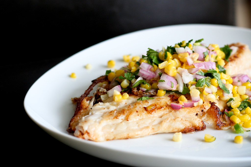 Yellowtail Snapper with Corn Salsa