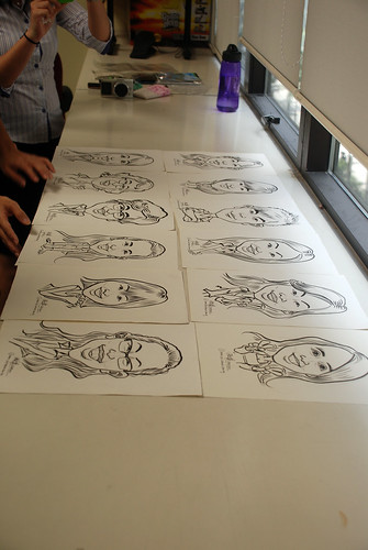 Caricature live sketching @ UOB Finance Division - 14