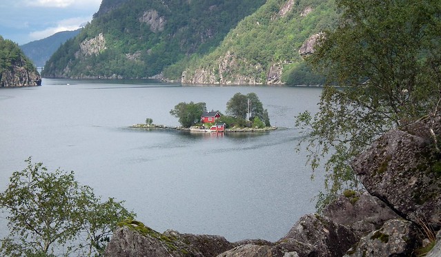 eilandje in het Lovrafjord
