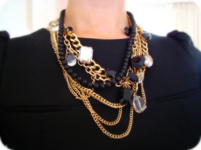 Gold & Black Necklace