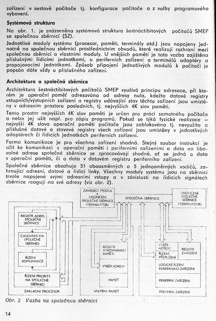 Strana 14 -- Systémová struktura / Architektura a společná sběrnice