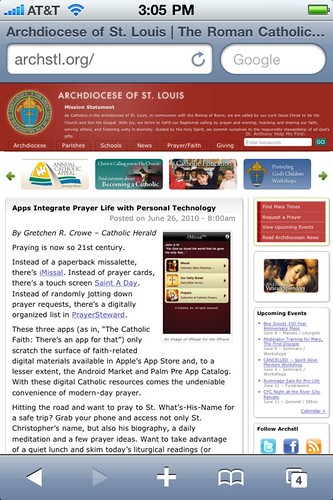 Archdiocese of St. Louis on iPhone 4