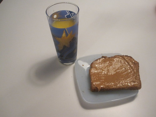 PB toast, orange juice