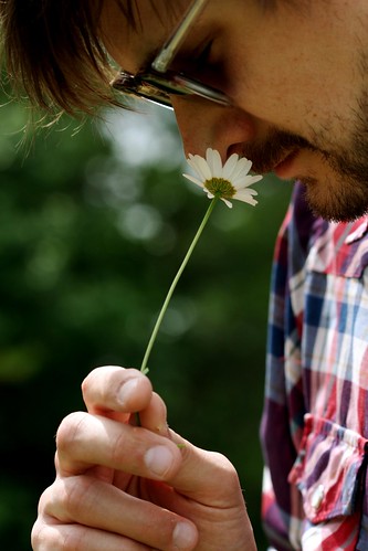 my flower-sniffing man