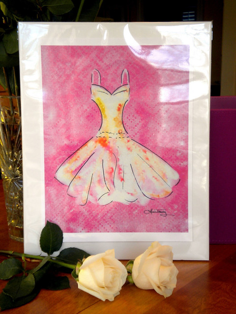 Bridesmaid Dress - Watercolor Art Print