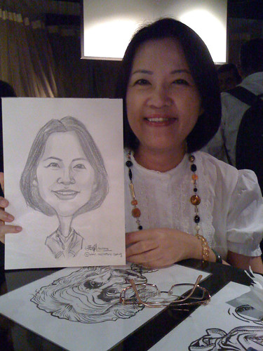 caricature live sketching for RBS 14 July 2010 - 7