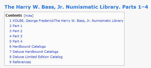 Bass Library Wiki Page TOC