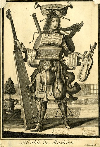 007-Vestimenta de musico-Les Costumes Grotesques 1695-N. Larmessin-© The Trustees of the British Museum