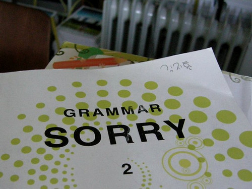 grammar sorry