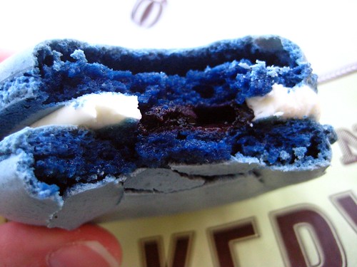 Inside Blueberry Macaron