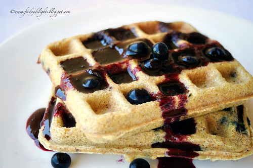 flaxseed blueberry Waffles